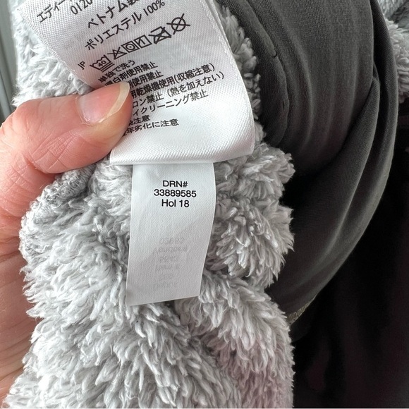 Eddie Bauer Gray Plush Soft Cozy Zip Up Jacket Size Large - Picture 9 of 16